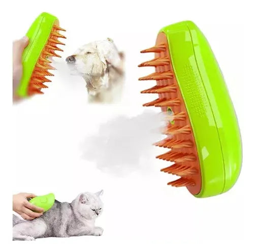CEPILLO VAPORIZADOR PARA MASCOTAS 3 EN 1